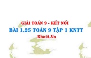 Bài 1.25 SGK Toán 9 tập 1 Kết nối tri thức